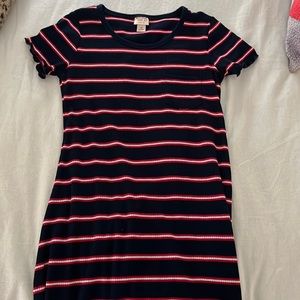 Striped T shirt dress